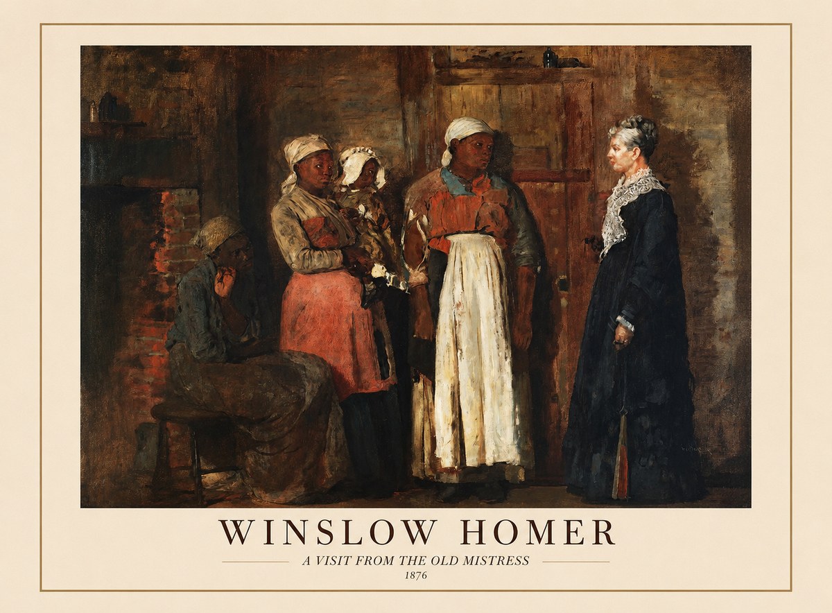 Winslow Homer A Visit from the Old Mistress No1 - Affiche