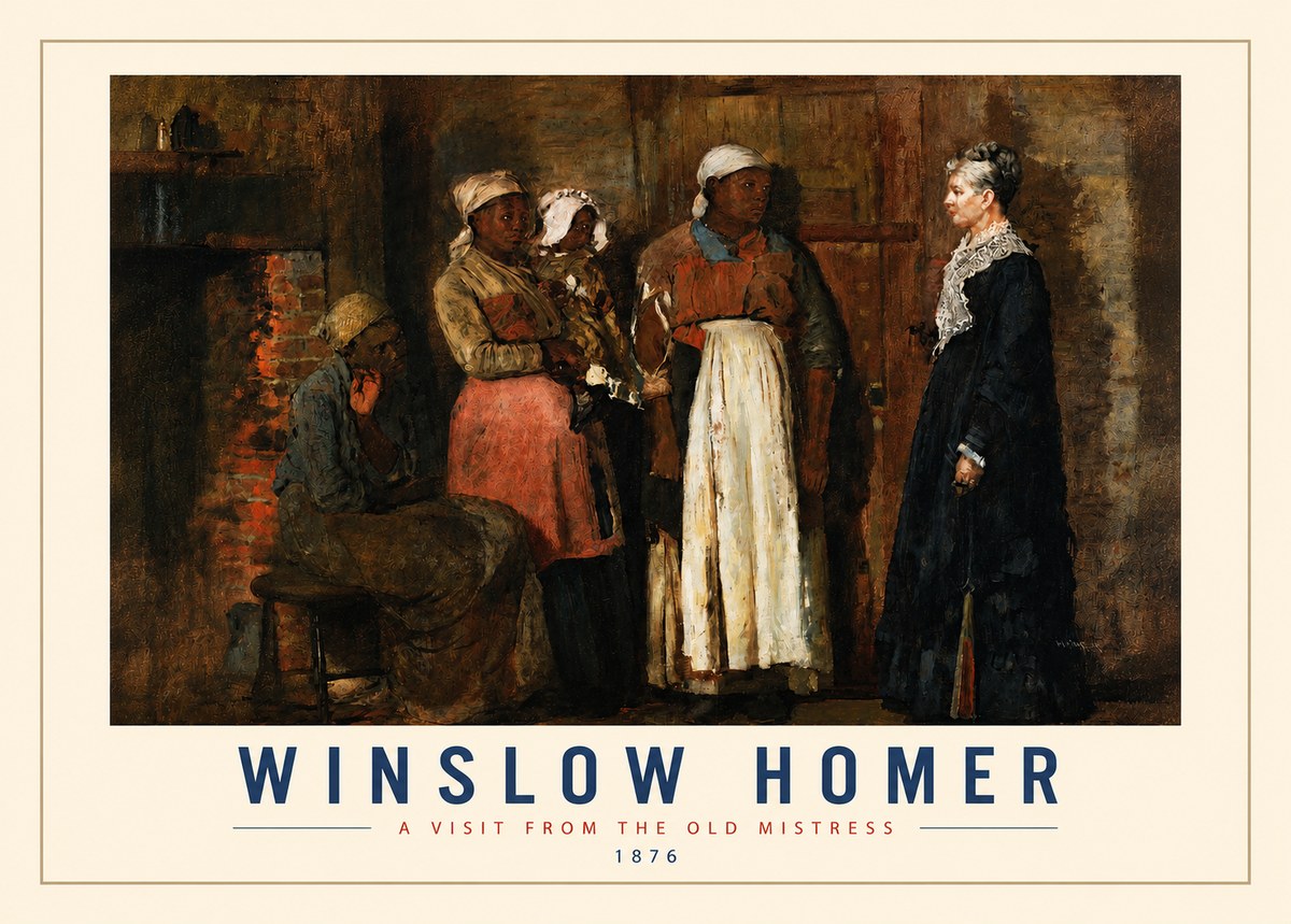 Winslow Homer A Visit from the Old Mistress No3 - Affiche