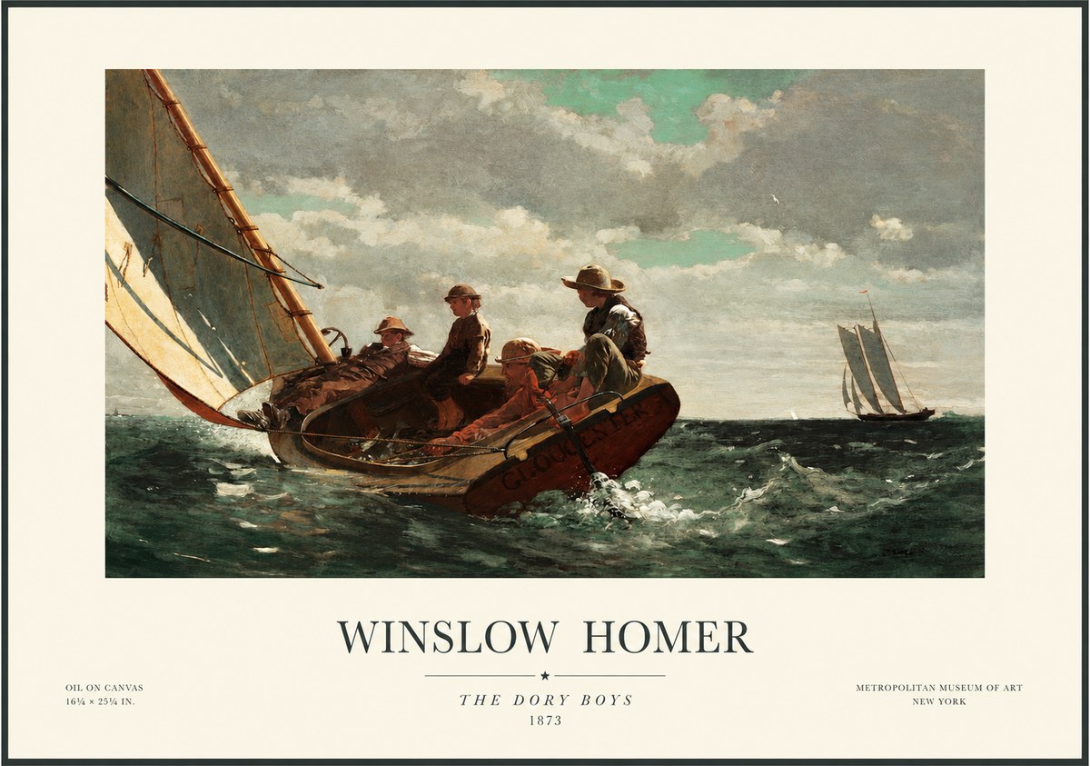 Winslow Homer The Dory Boys No1 - Affiche
