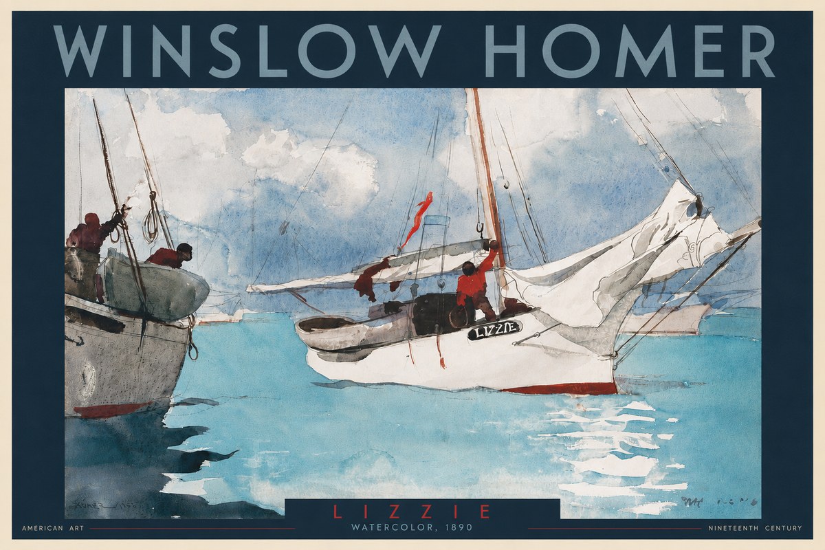Winslow Homer Lizzie No2 - Affiche