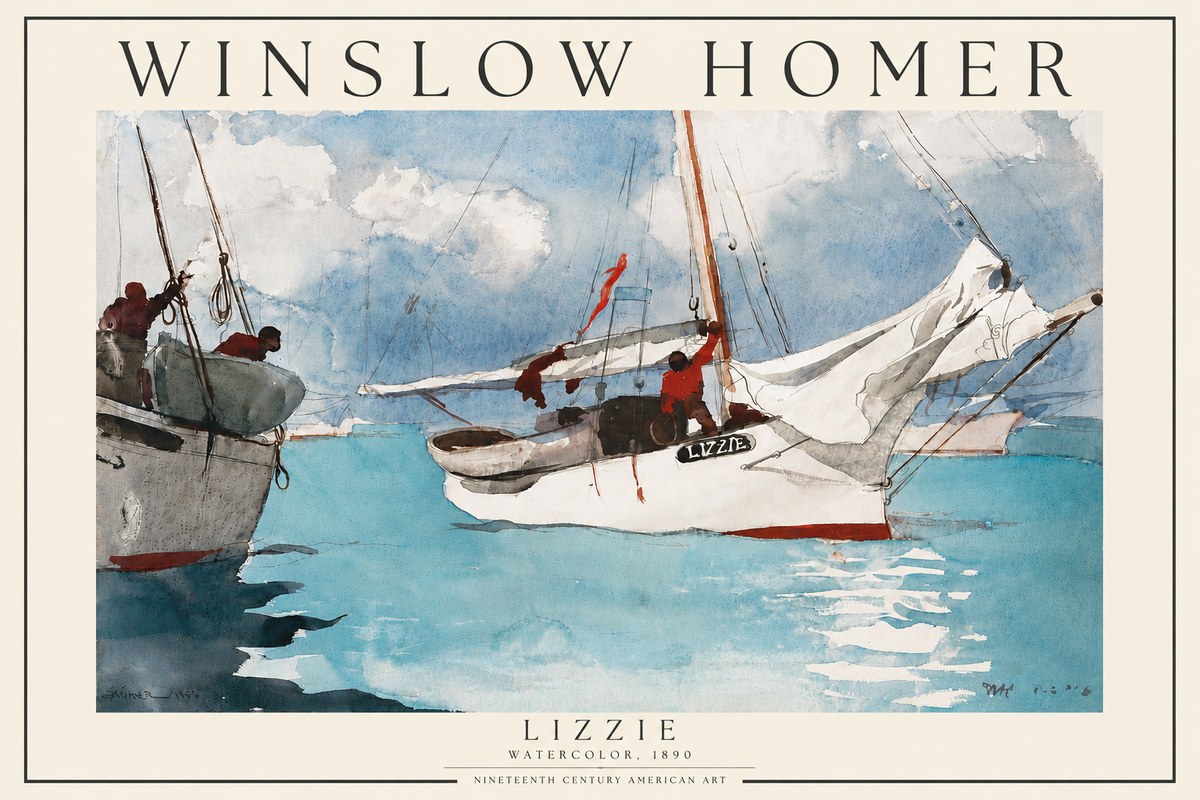 Winslow Homer Lizzie No3 - Affiche