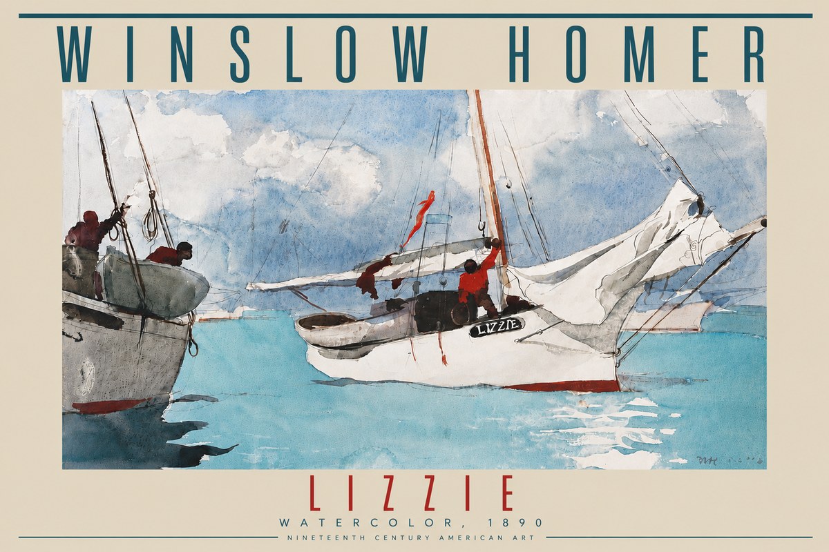 Winslow Homer Lizzie No4 - Affiche