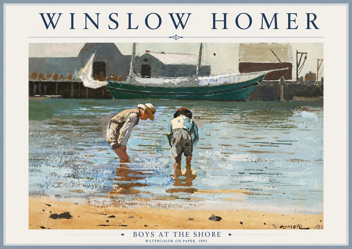 Winslow Homer Boys at the Shore No4 - Affiche