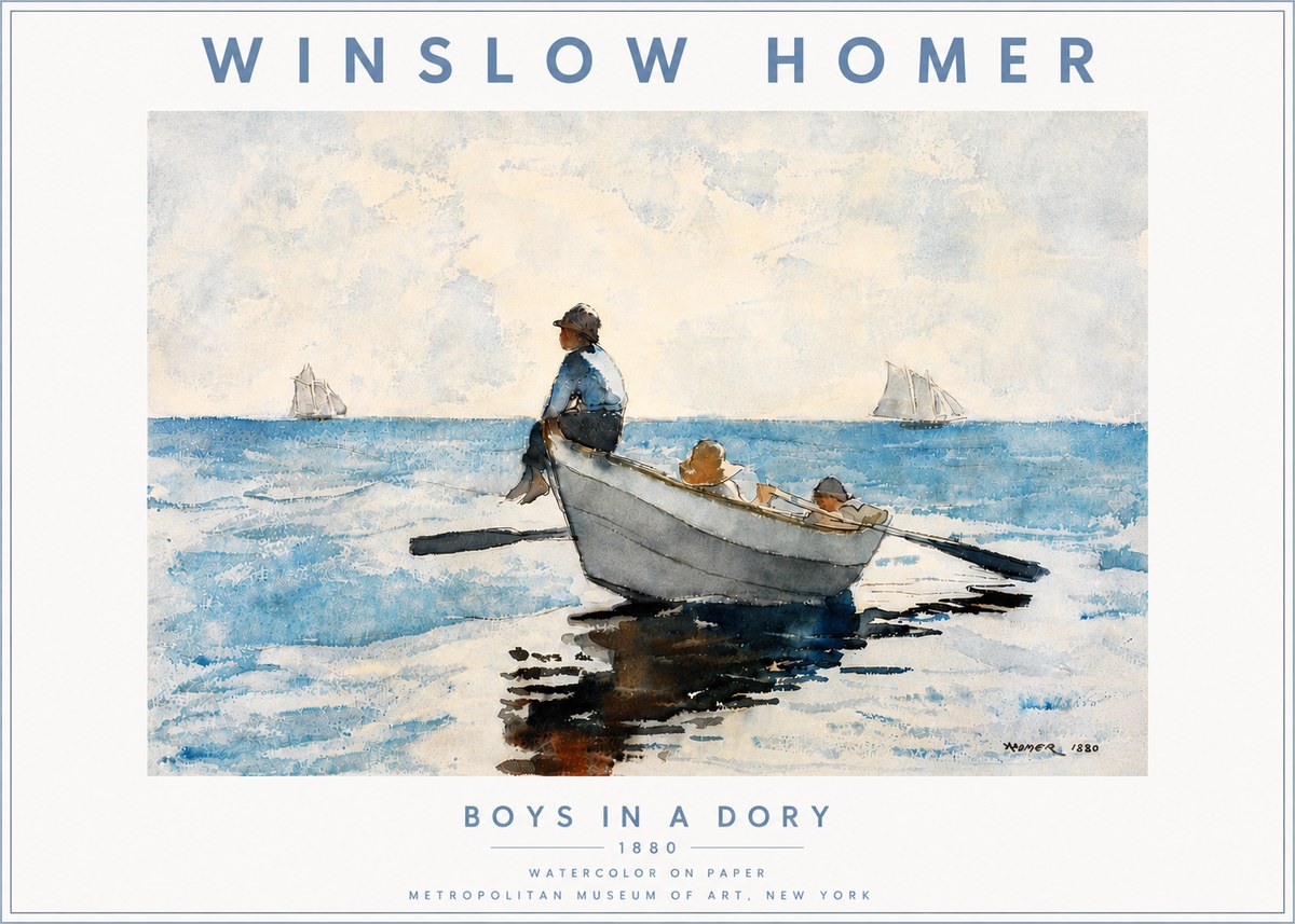 Winslow Homer Boys in a Dory I No5 - Affiche