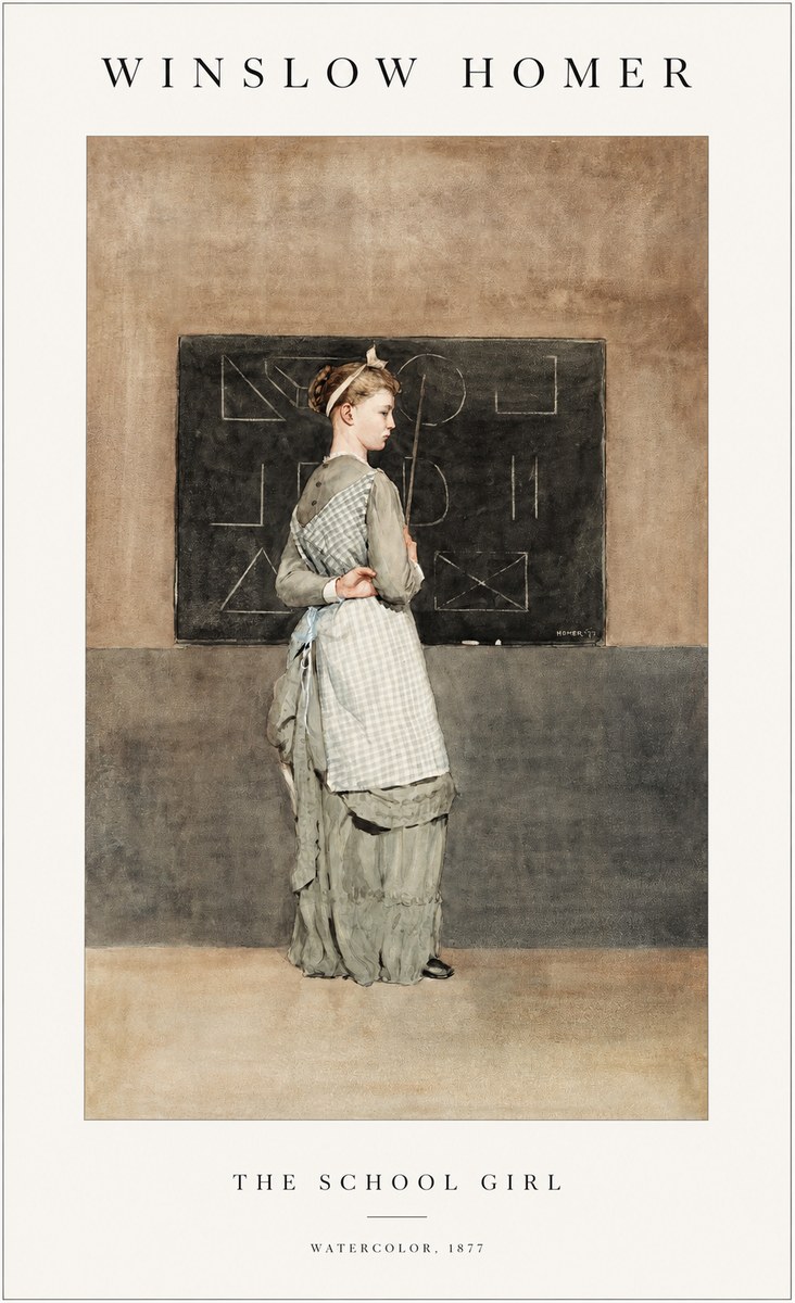 Winslow Homer The School Girl No1 - Affiche