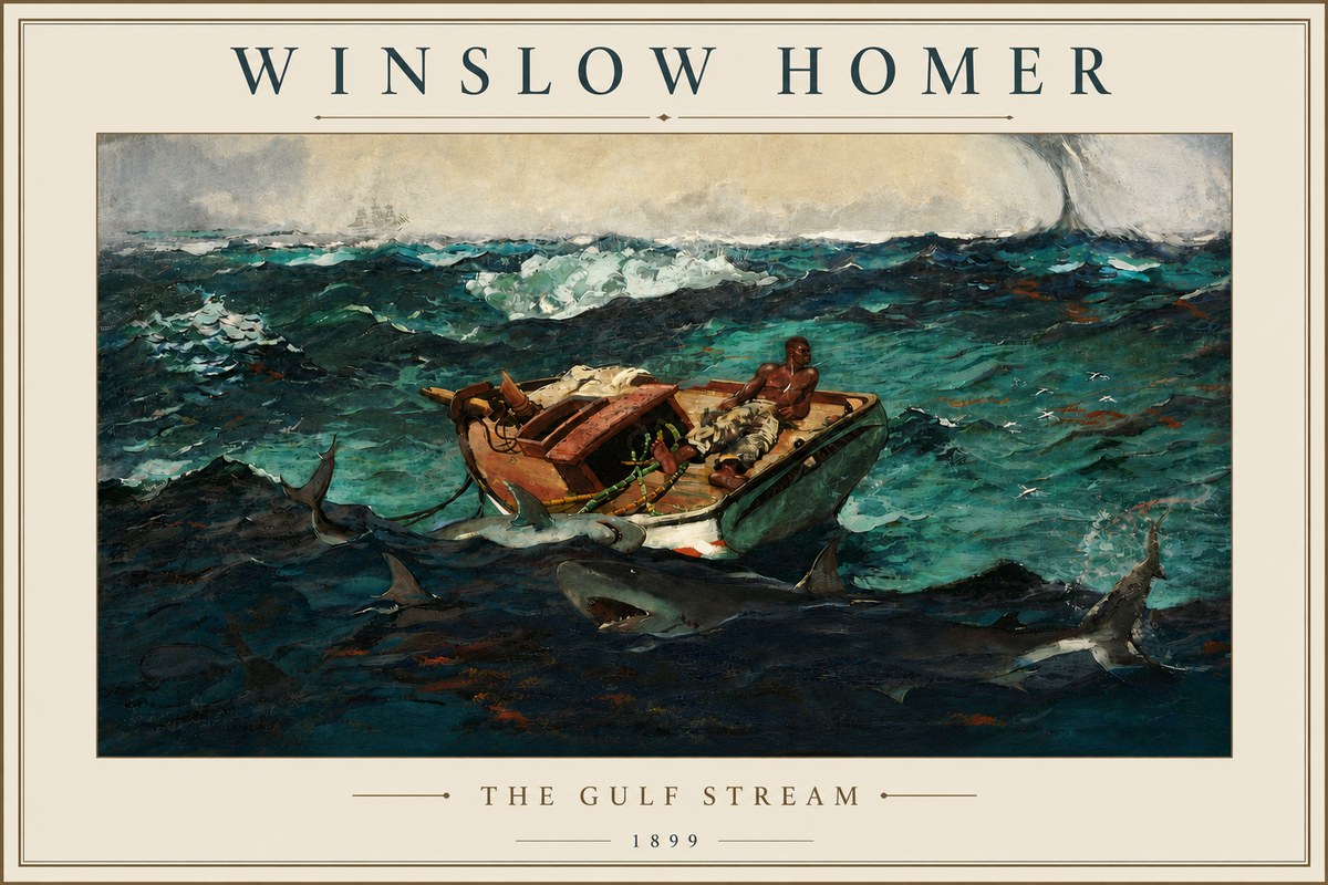 Winslow Homer The Gulf Stream No5 - Affiche