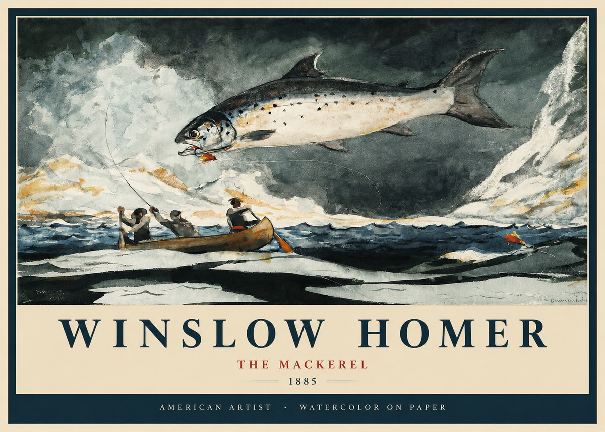 Winslow Homer The Mackerel No2 - Affiche