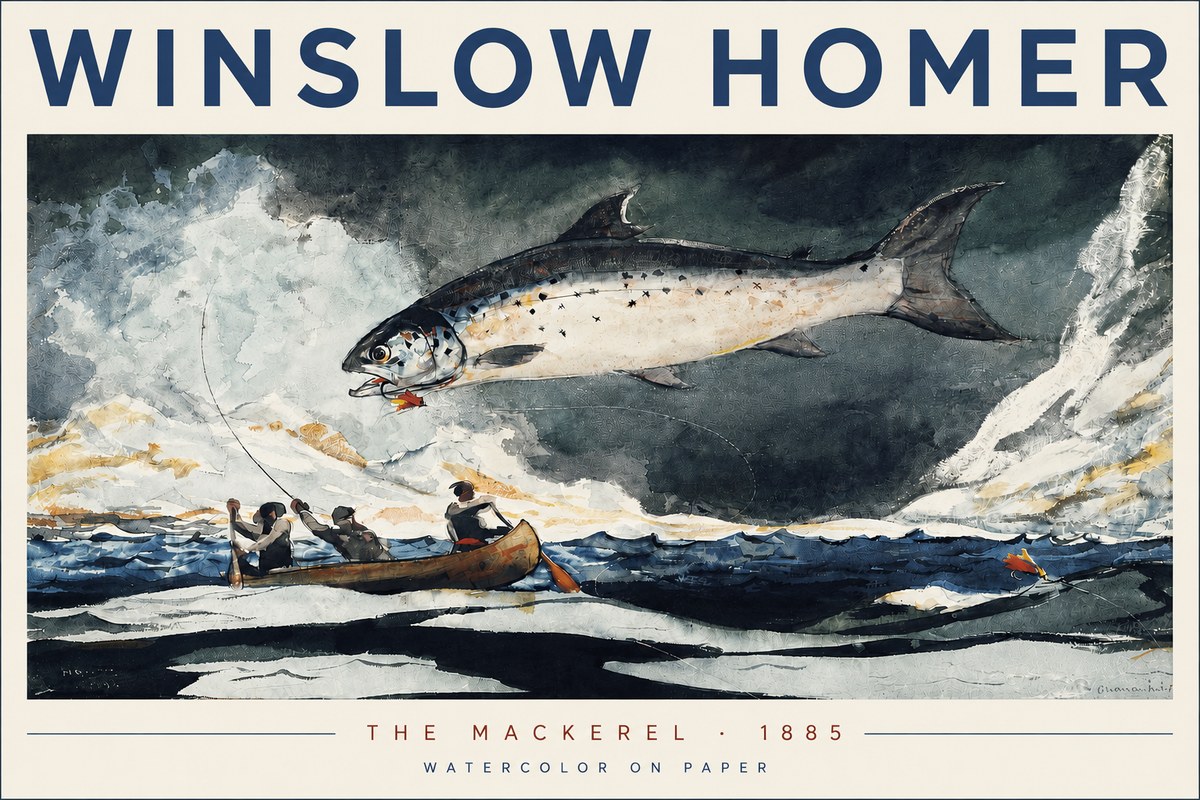 Winslow Homer The Mackerel No3 - Affiche