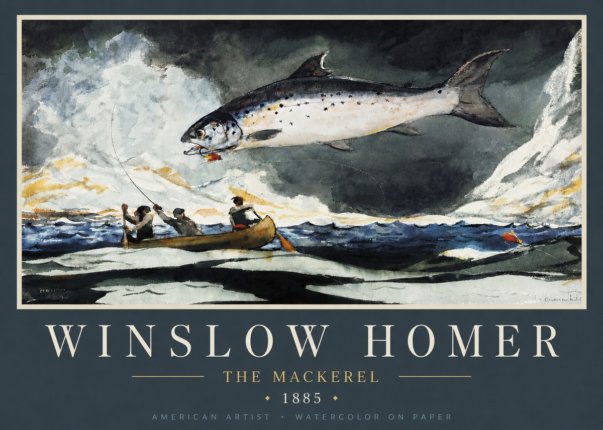Winslow Homer The Mackerel No5 - Affiche