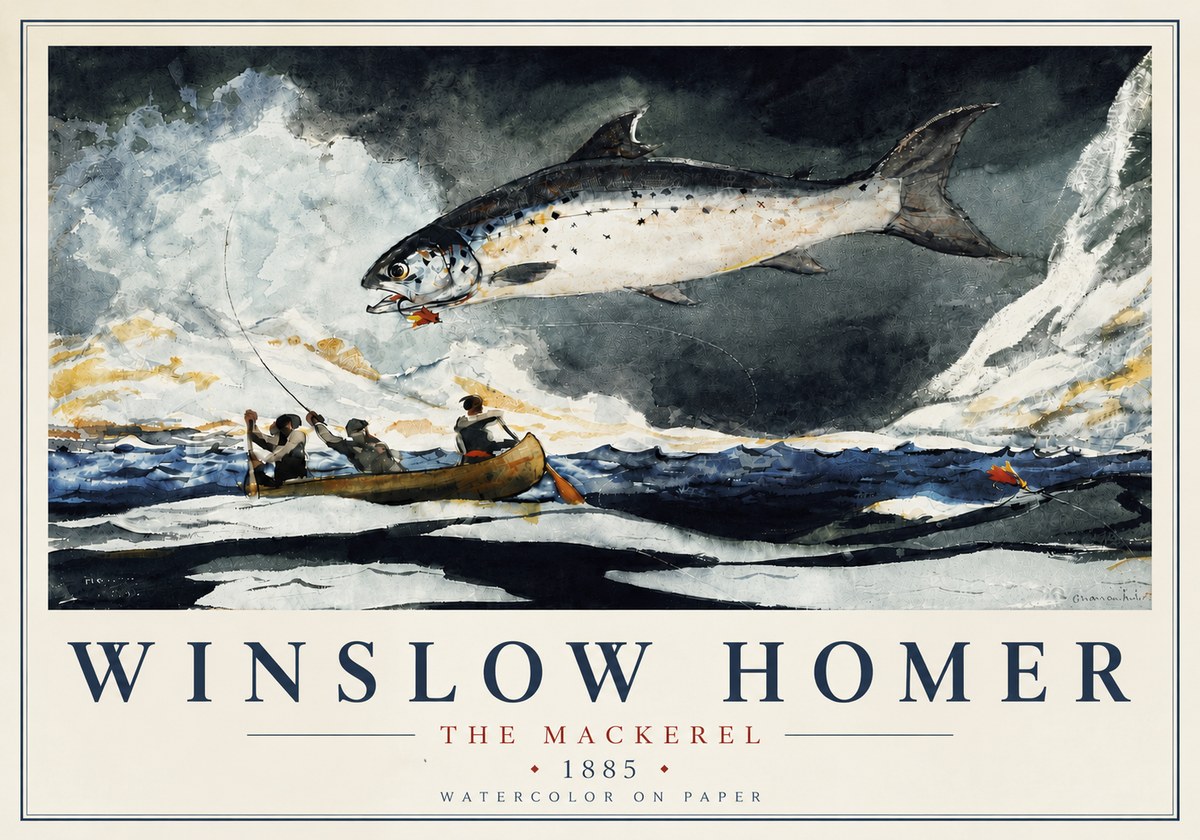 Winslow Homer The Mackerel No6 - Affiche