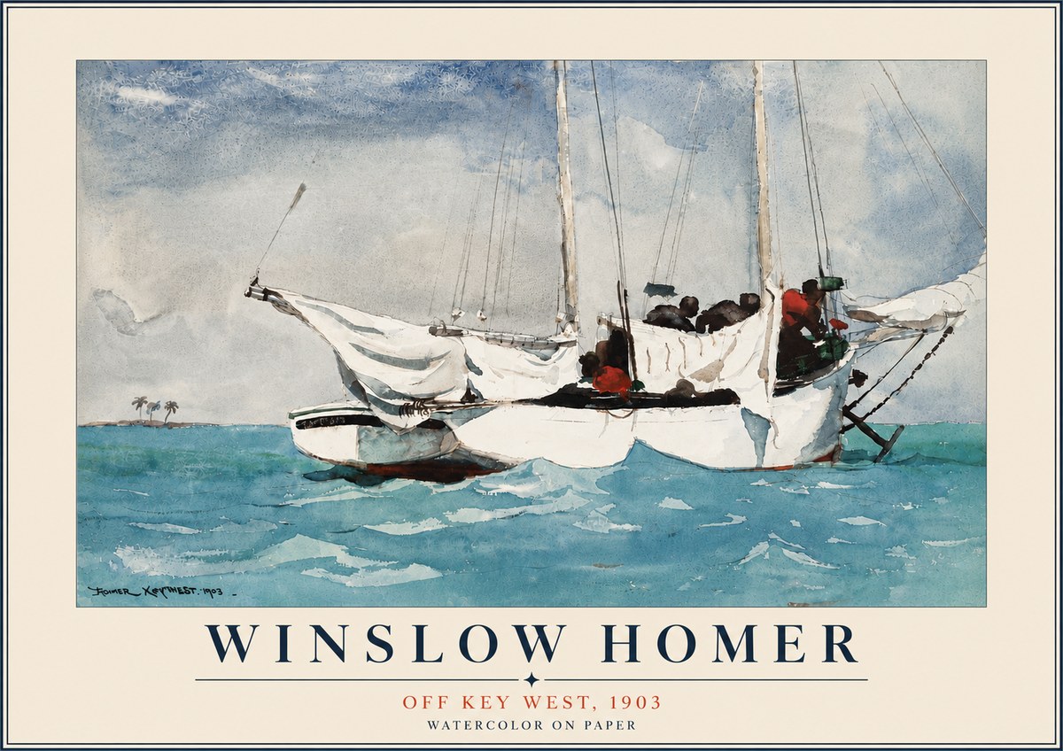 Winslow Homer Off Key West, 1903 No6 - Affiche