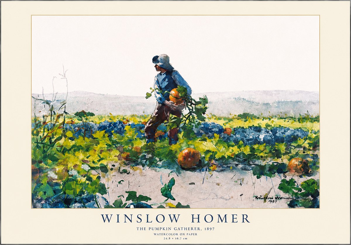 Winslow Homer The Pumpkin Gatherer, 1897 No1 - Affiche