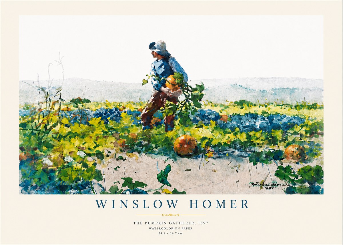 Winslow Homer The Pumpkin Gatherer, 1897 No3 - Affiche