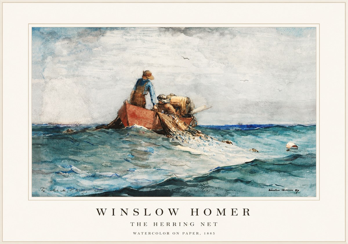 Winslow Homer The Herring Net II No1 - Affiche