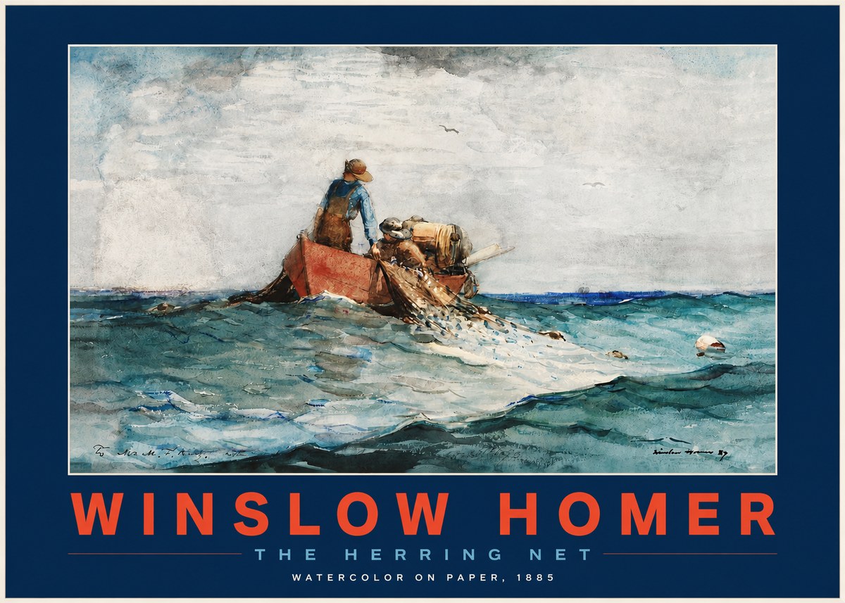 Winslow Homer The Herring Net II No3 - Affiche