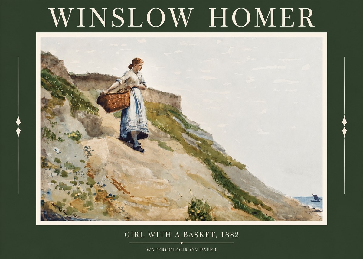 Winslow Homer A Coast Girl No4 - Affiche