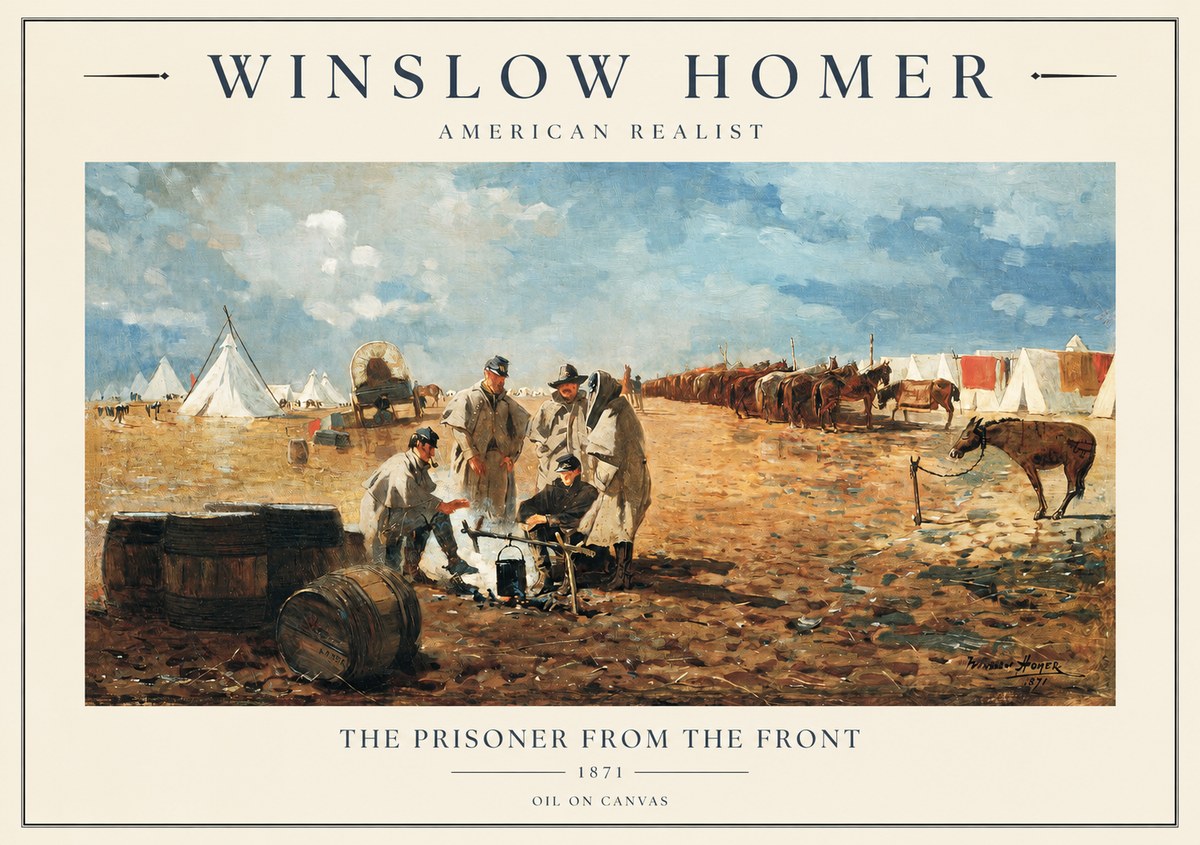 Winslow Homer The Prisoner from the Front No1 - Affiche
