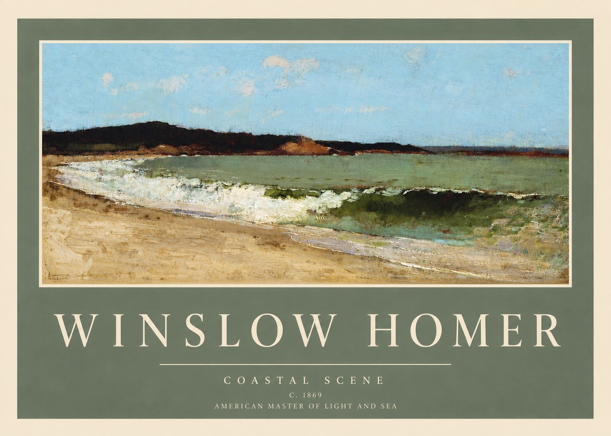Winslow Homer Coastal Scene No3 - Affiche