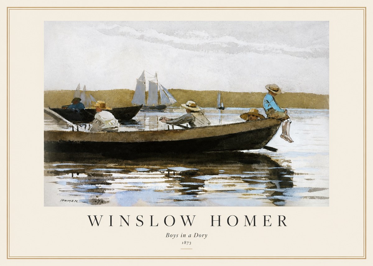 Winslow Homer Boys in a Dory II No1 - Affiche