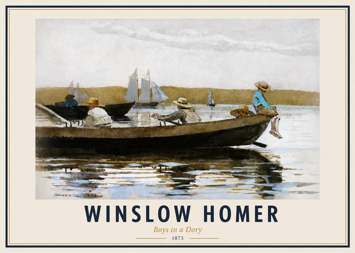 Winslow Homer Boys in a Dory II No4 - Affiche