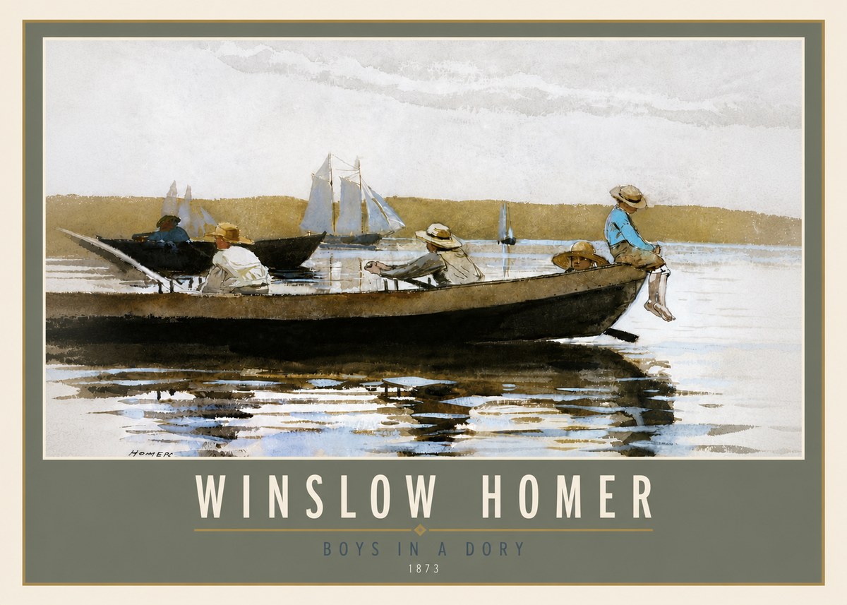 Winslow Homer Boys in a Dory II No5 - Affiche