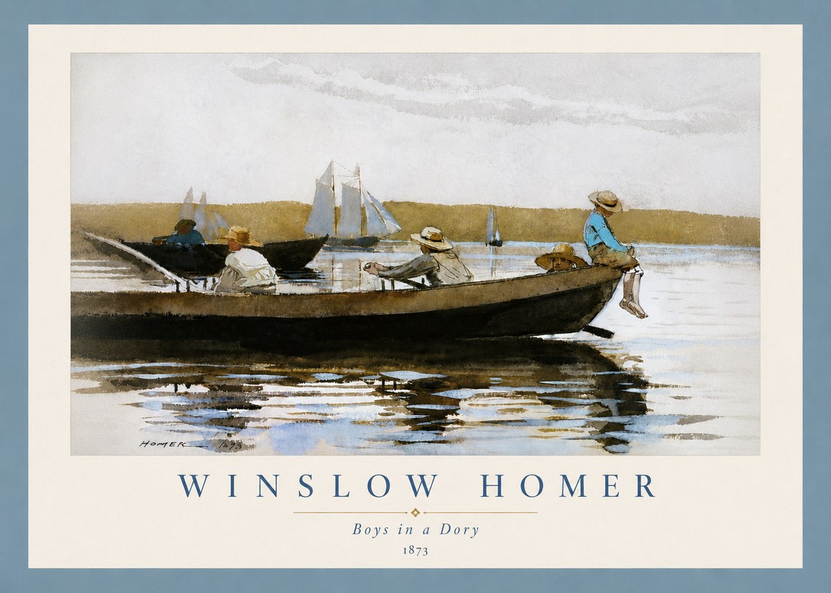 Winslow Homer Boys in a Dory II No6 - Affiche