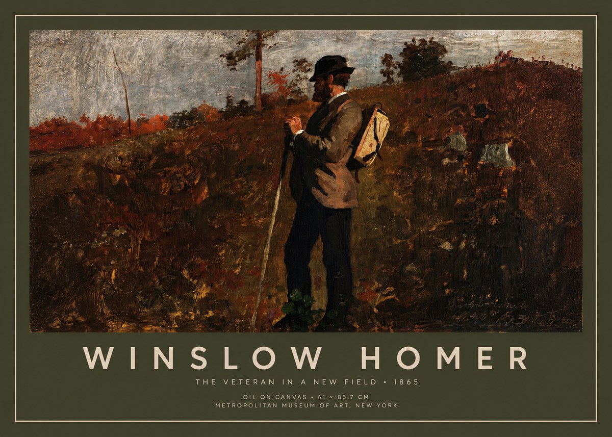 Winslow Homer The Veteran in a New Field No2 - Affiche