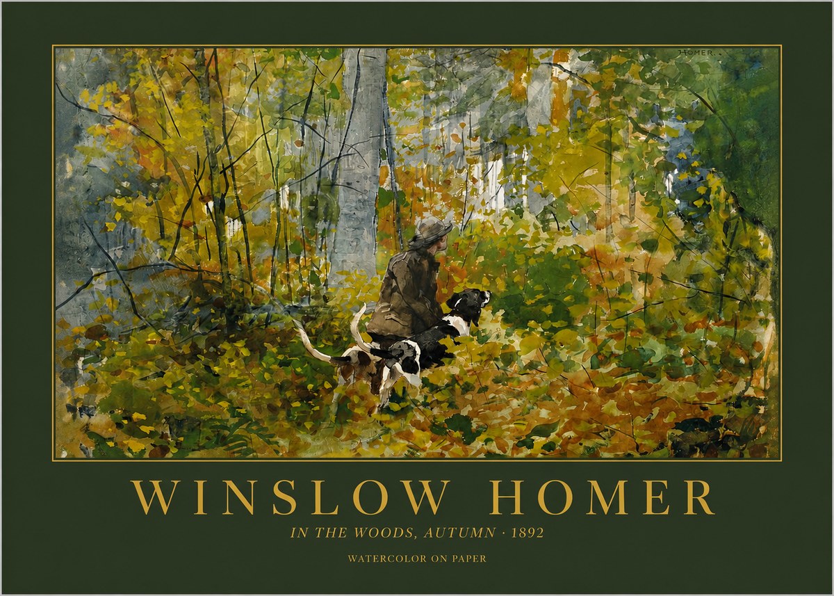 Winslow Homer In the Woods, Autumn No2 - Affiche