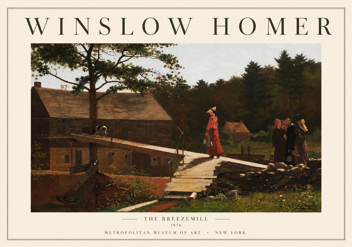 Winslow Homer The Breezemill No5 - Affiche
