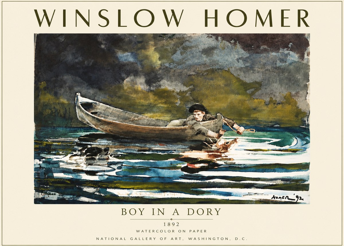 Winslow Homer Boy in a Dory No4 - Affiche