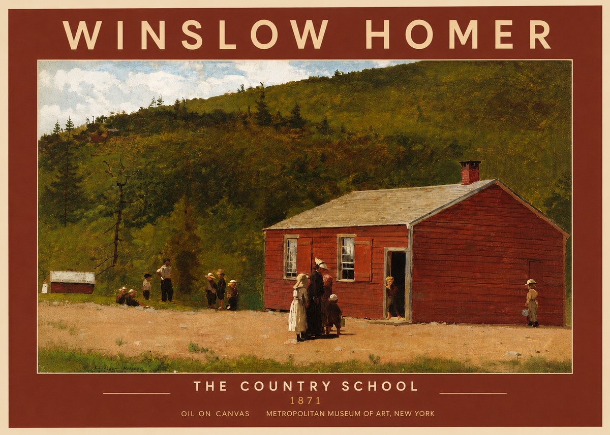 Winslow Homer The Country School No4 - Affiche
