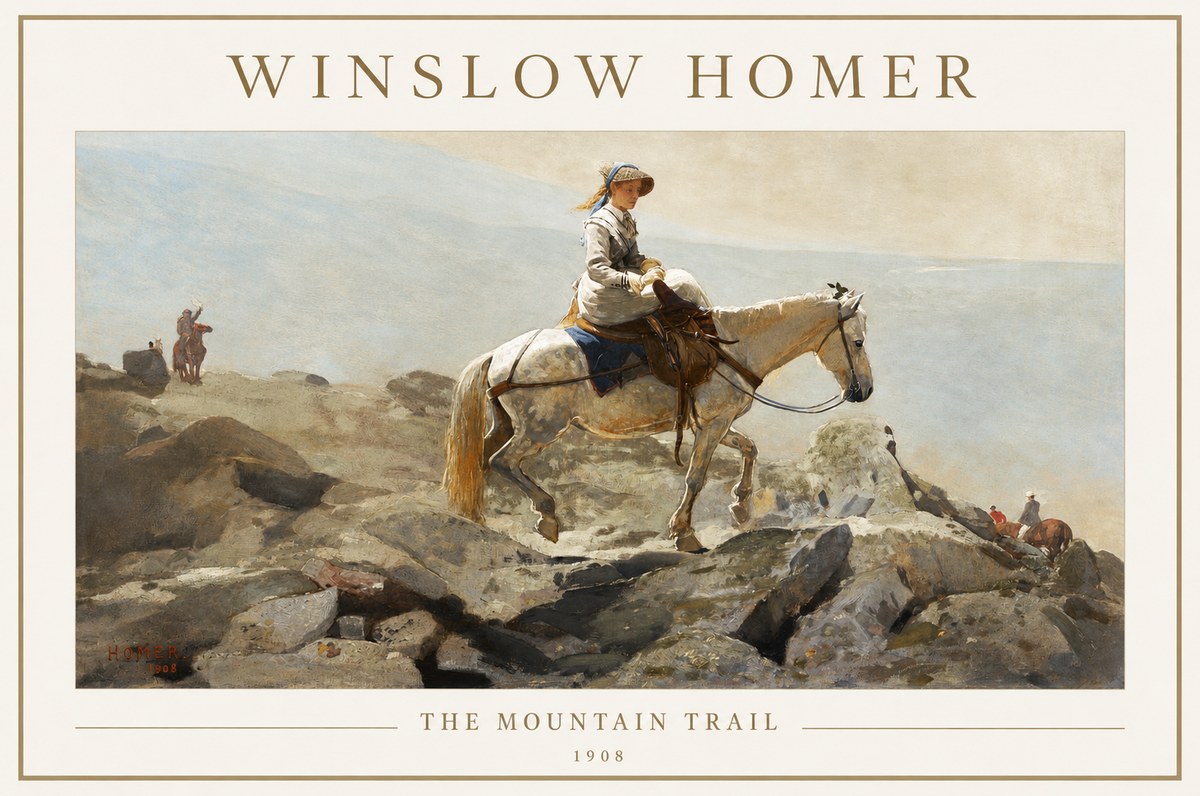 Winslow Homer The Mountain Trail No1 - Affiche