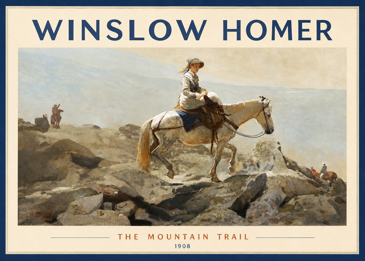 Winslow Homer The Mountain Trail No2 - Affiche