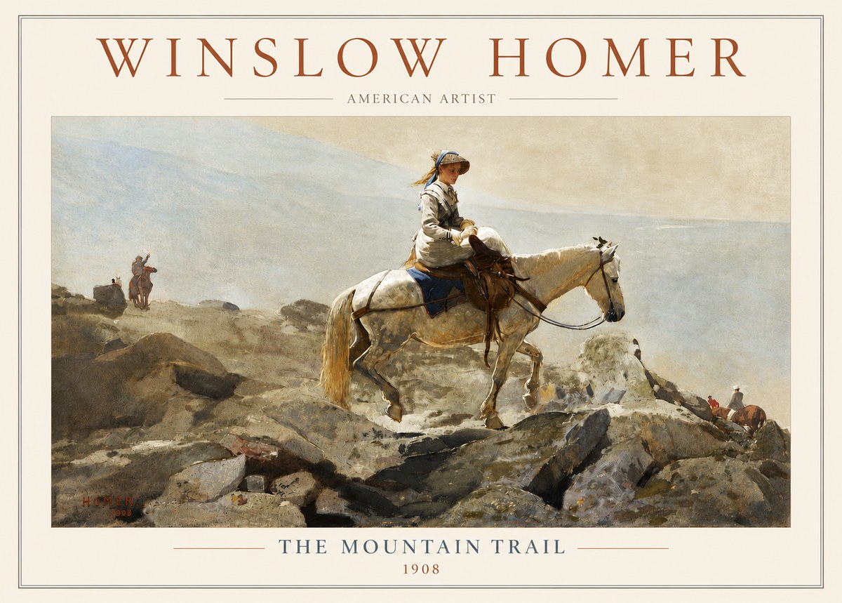 Winslow Homer The Mountain Trail No3 - Affiche