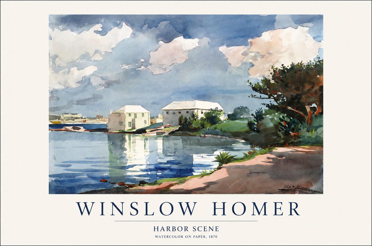 Winslow Homer Harbor Scene No1 - Affiche