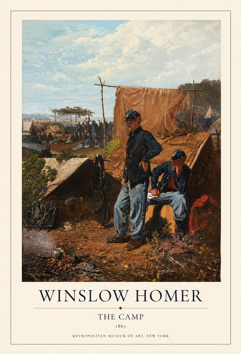 Winslow Homer The Camp No1 - Affiche