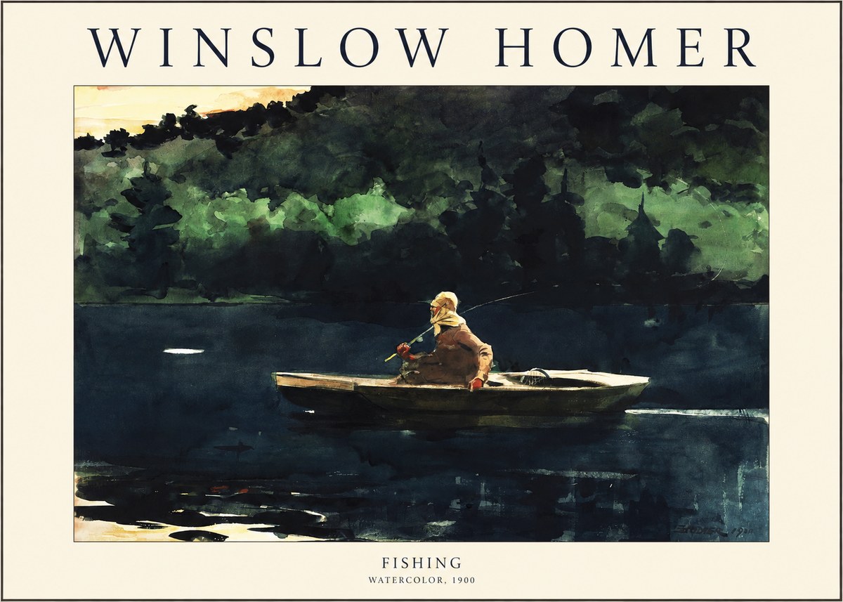 Winslow Homer Fishing No1 - Affiche