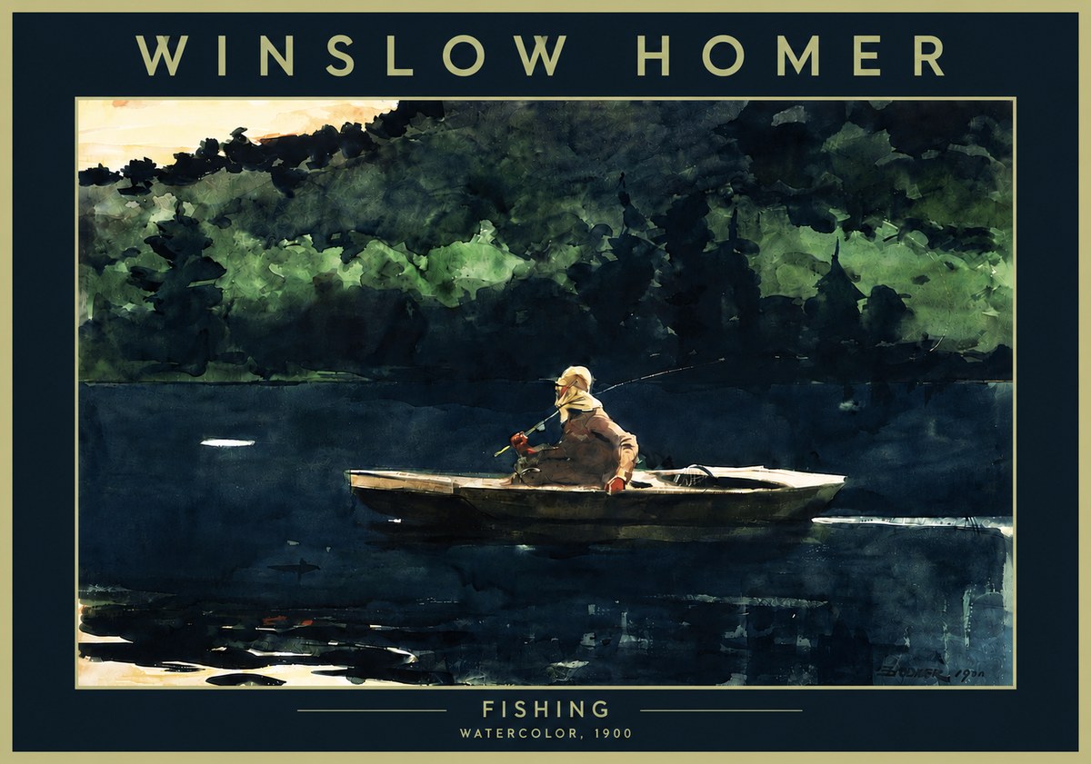 Winslow Homer Fishing No4 - Affiche