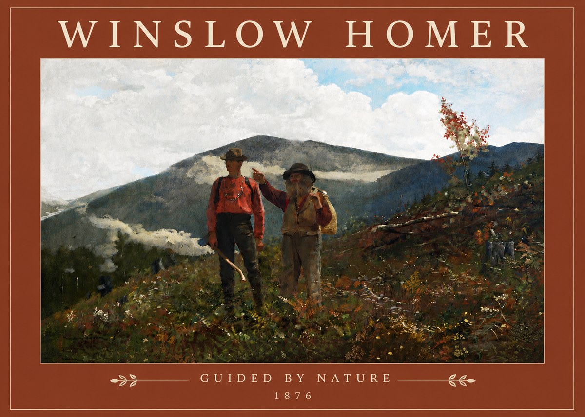 Winslow Homer The Two Guides No4 - Affiche