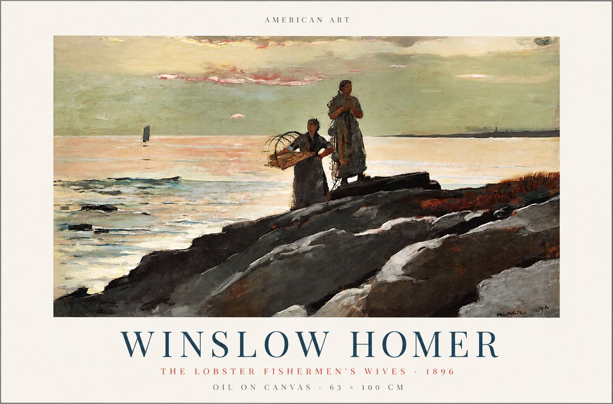 Winslow Homer The Lobster Fishermen's Wives No1 - Affiche