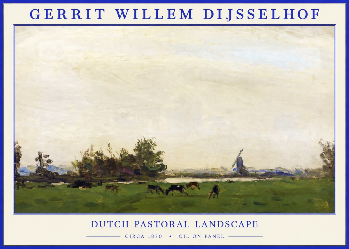 Gerrit Willem Dijsselhof Dutch Pastoral Landscape No3 - Affiche
