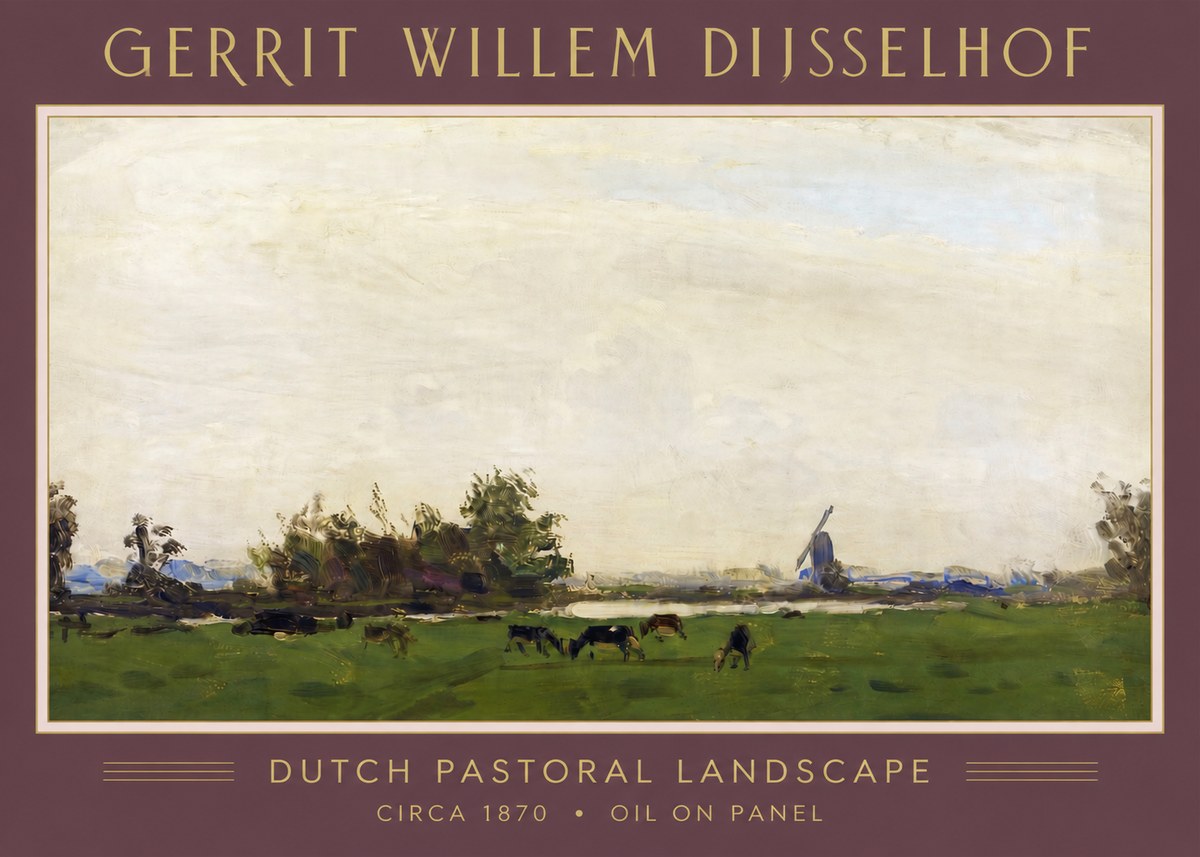 Gerrit Willem Dijsselhof Dutch Pastoral Landscape No4 - Affiche
