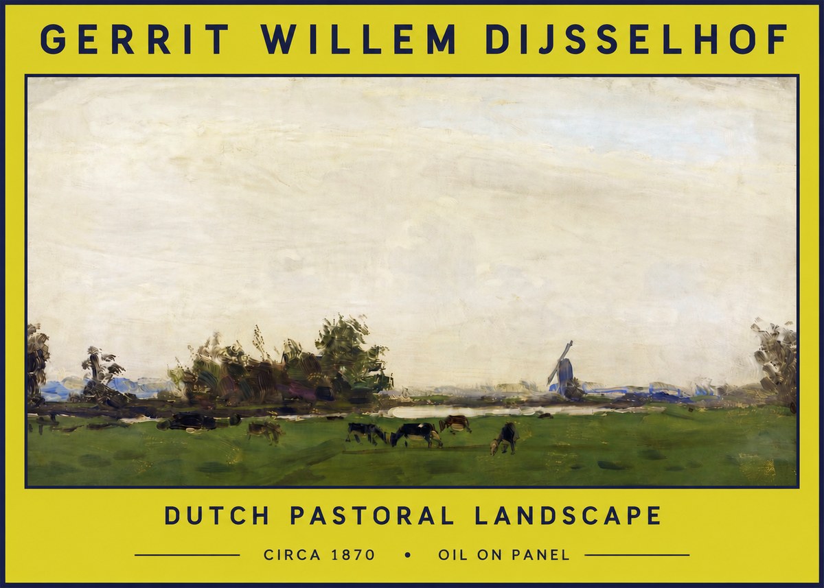Gerrit Willem Dijsselhof Dutch Pastoral Landscape No5 - Affiche