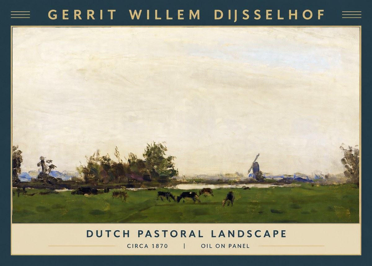Gerrit Willem Dijsselhof Dutch Pastoral Landscape No6 - Affiche