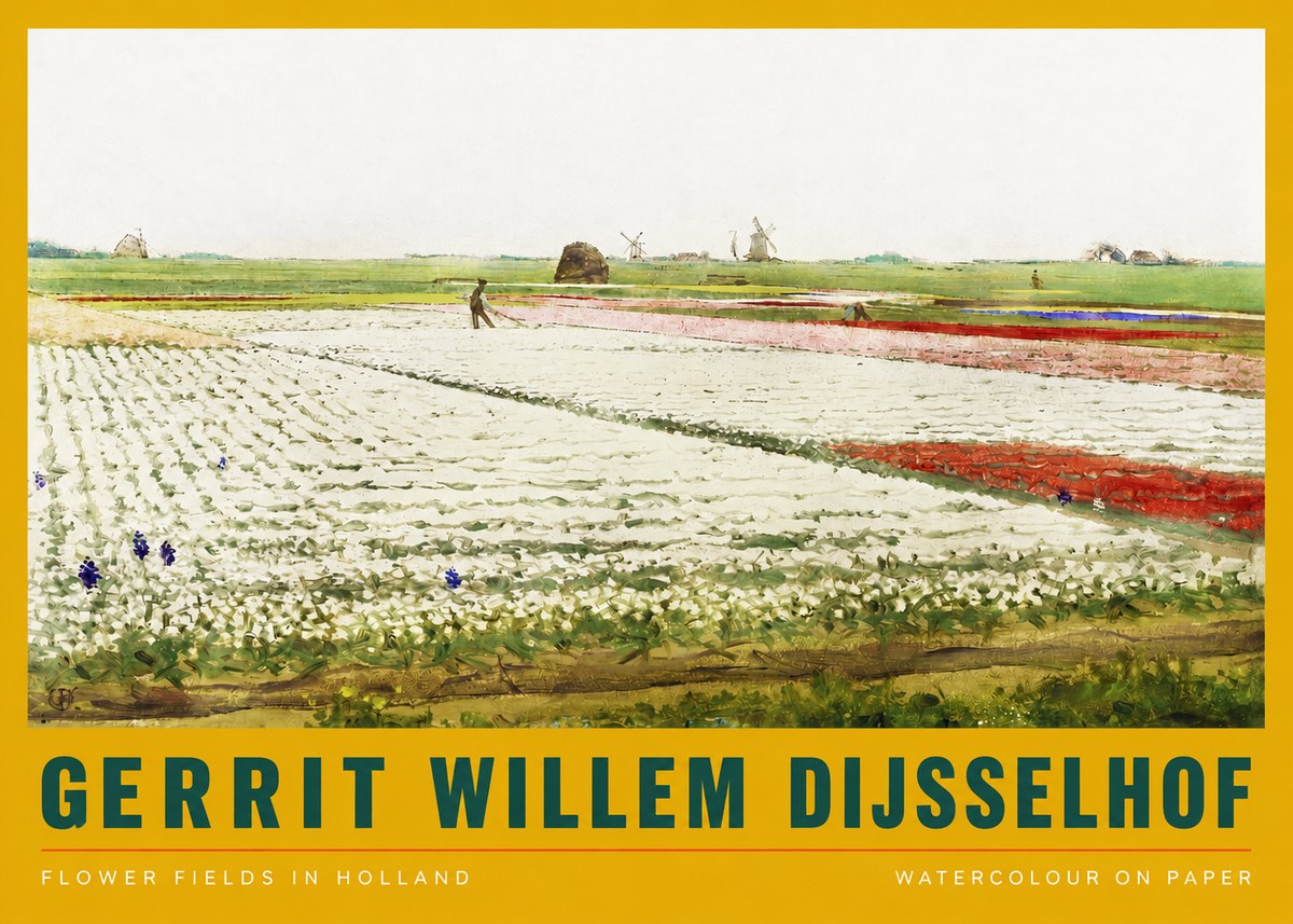 Gerrit Willem Dijsselhof Bulb Fields Near Hillegom No3 - Affiche