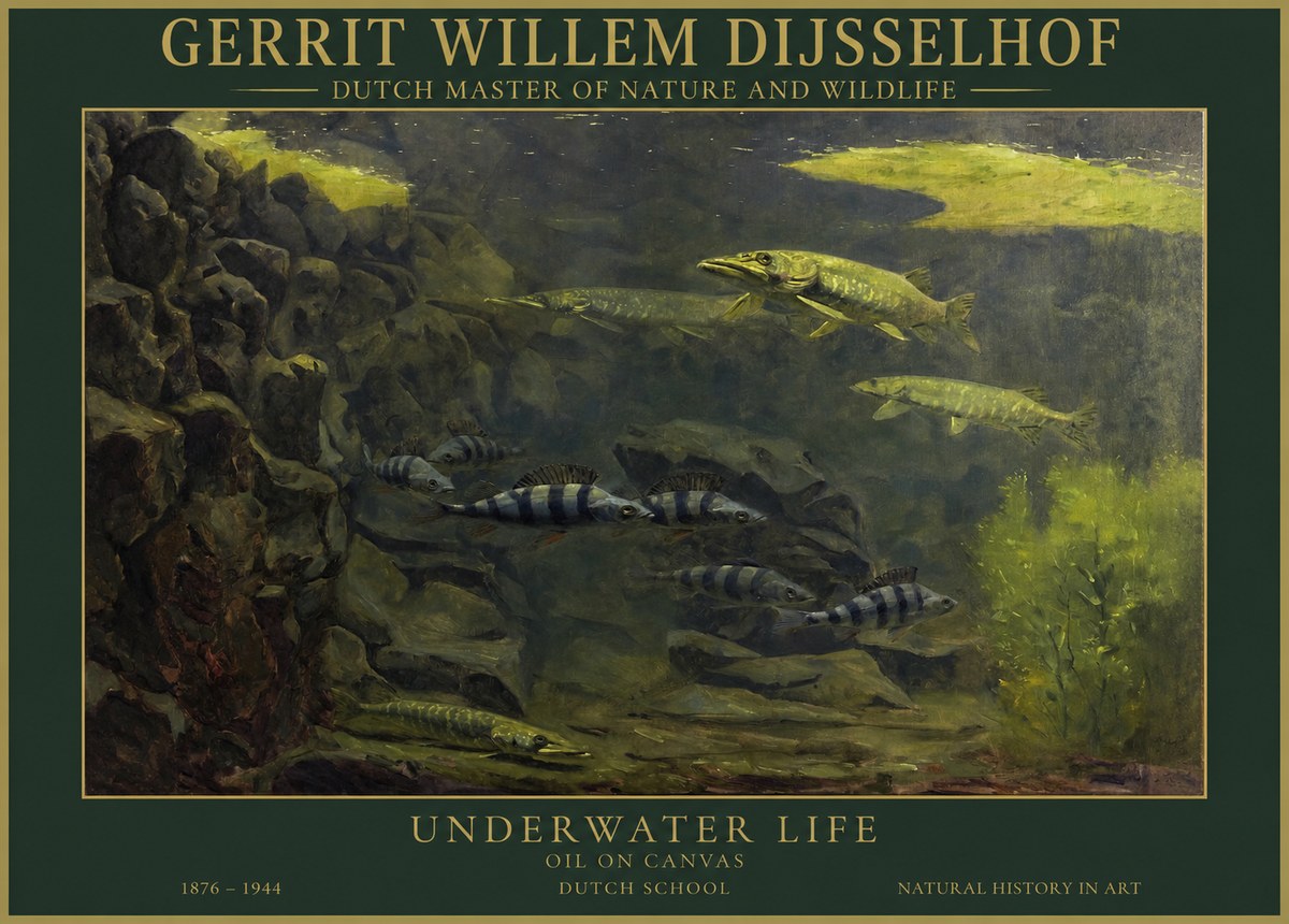 Gerrit Willem Dijsselhof Underwater Life No1 - Affiche
