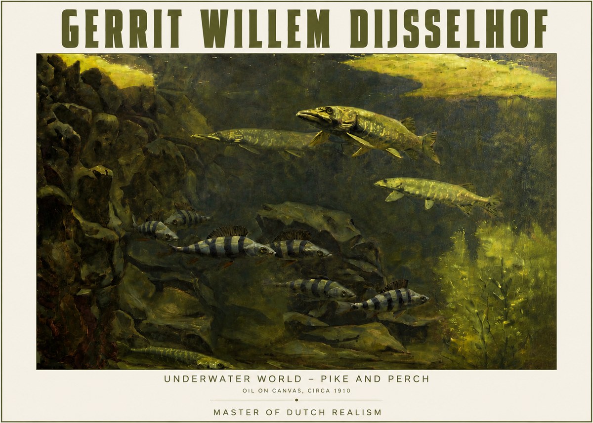 Gerrit Willem Dijsselhof Underwater Life No5 - Affiche