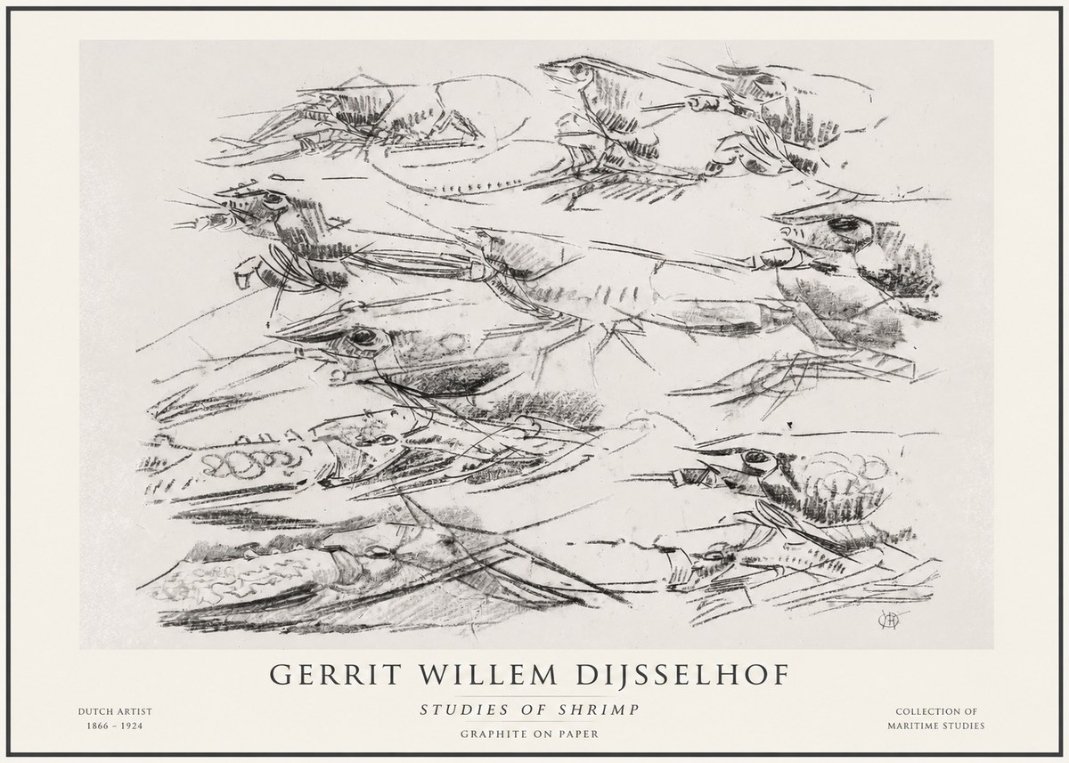 Gerrit Willem Dijsselhof Studies of Birds in Motion No6 - Affiche