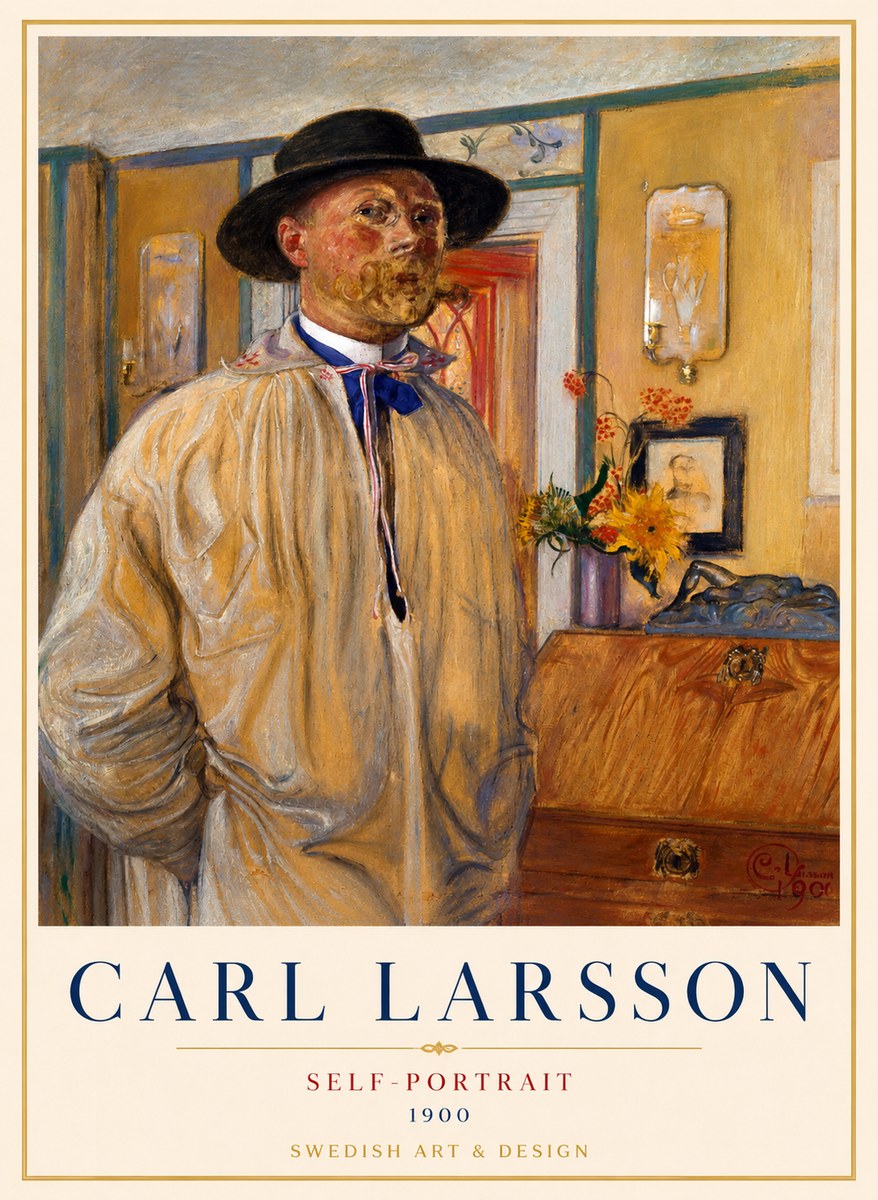 Carl Larsson Self-portrait No1 - Affiche