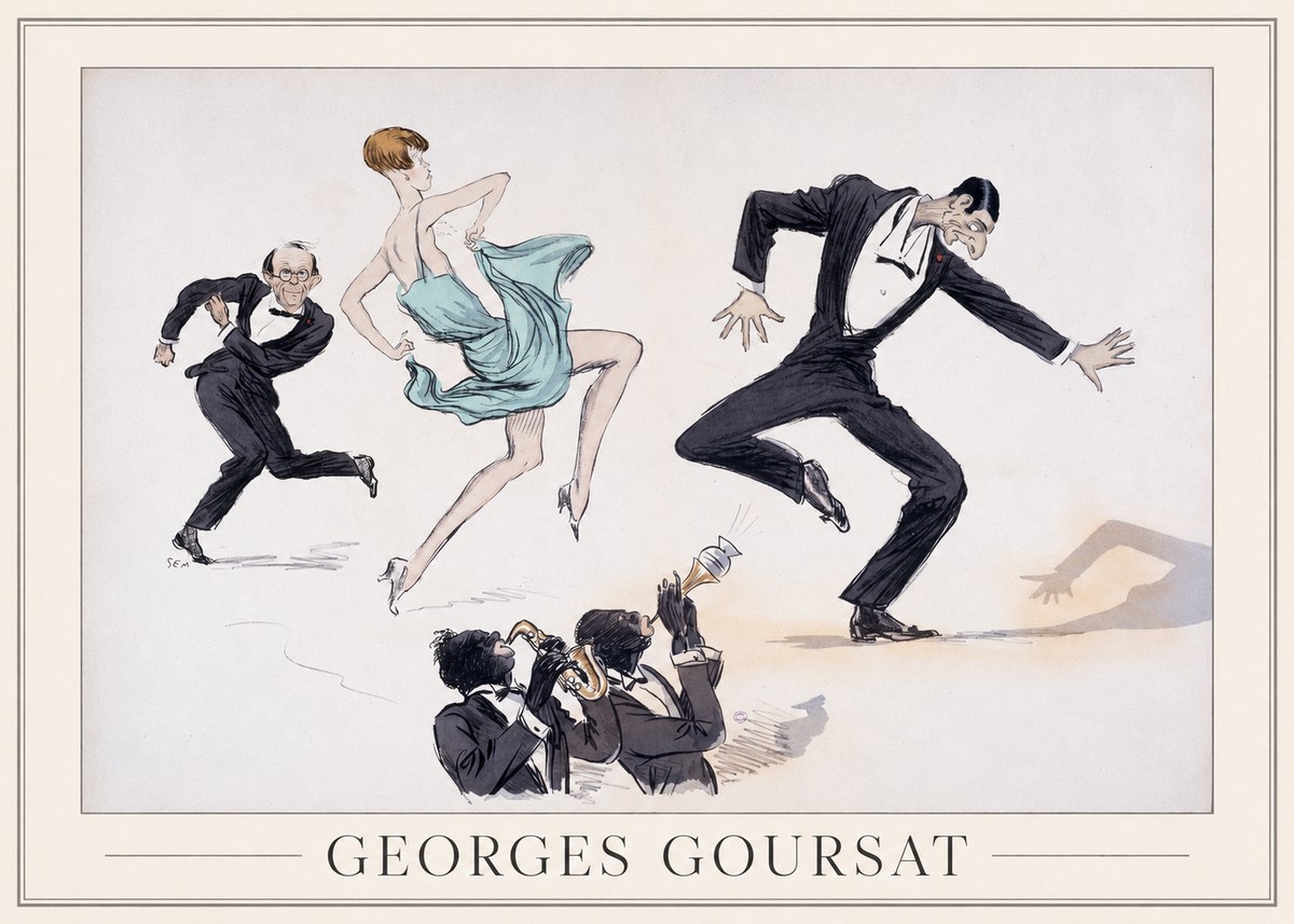 Georges Goursat Jazz Age Revelry No1 - Affiche